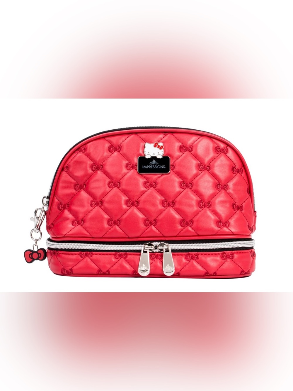 Impressions Quilted Red Hello Kitty Accent Cosmetic Case